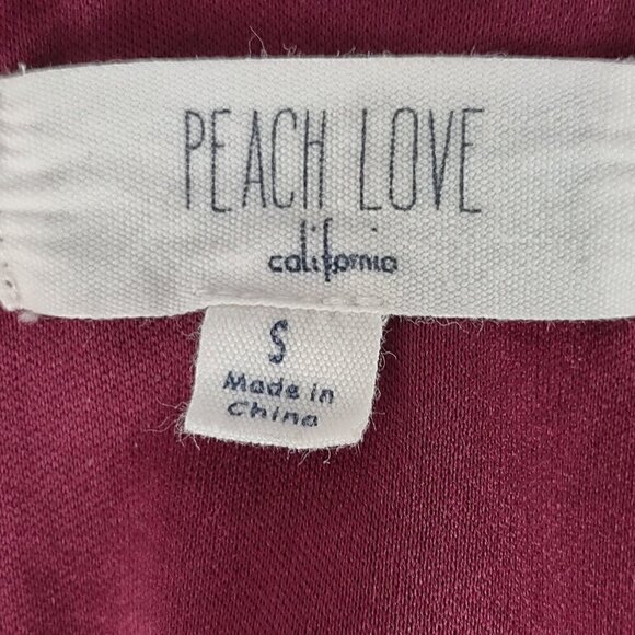 Peach Love California Womens Burgundy, Fully Lined Flowing Midi Dress Size Small - Picture 9 of 11